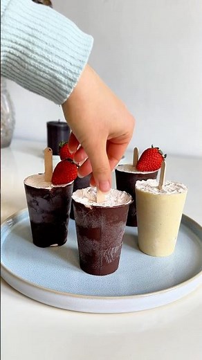 Homemade Ice Cream Cups 🥤🍓
