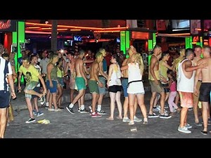 Laganas, party town on Zakynthos, by night