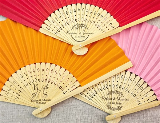 Bulk Wedding Color Fans Rustic Wedding Fan Custom Wedding Favor Fan Personalized Fans for Guests Wedding Fan Set Summer Beach Fan Party Gift - Etsy