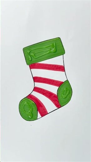 Glitter Christmas Stockings Coloring Page #christmas #glitter #drawing