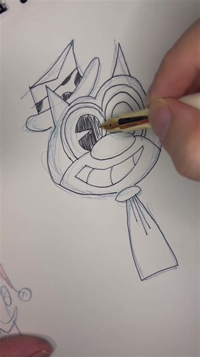 🔥 Messy Cartoon Pen Inking🔥 #ink #art #drawing