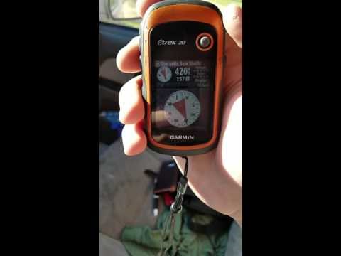 Finding a geocache with a Garmin etrex 20