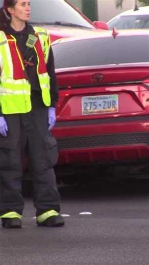 Accident red Ford Truck Decatur and Russell Las Vegas 12/5/25