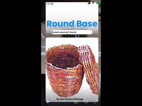 Round Base Basket weaving tutorial Part 2