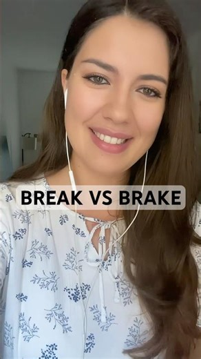 Break vs Brake 🗣️#english #englishlearning #englishlesson #homophones #learnwithpaola
