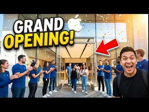 Grand Opening of the New Apple Store 🎉 | Customers Welcomed with Cheers & Applause!