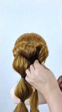 Easy Bubble Braid Bun Tutorial #hairstyle #foryou #shortvideo #youtubeshorts #shorts #fyp #hair