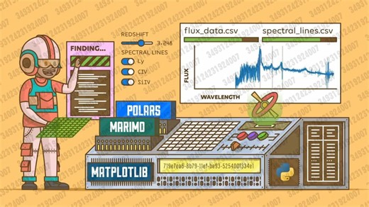 2025.10.23 【Real Python】使用极点和交互式marimo笔记本调查类星体数据：查看和绘制图形
