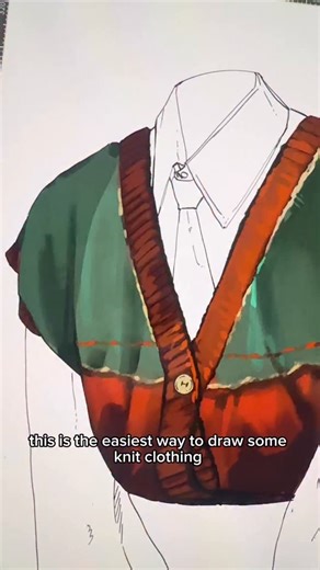 Rin Rin on Instagram: "how to paint knit clothing #tutorial #procreate #art"