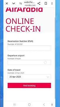 Air Arabia flight ticket pnr status check online