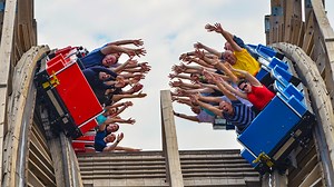 515K views · 348 reactions | This coaster at Happy Valley in Wuhan China was the first woodie to feature the "High Five" element! Comment below if you want to ride! | Theme Park Review | Facebook