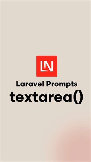 1.4K views · 25 reactions | Laravel v11.3 adds a new textarea function to Laravel prompts. #laravel #laravelTips | Laravel News | Facebook