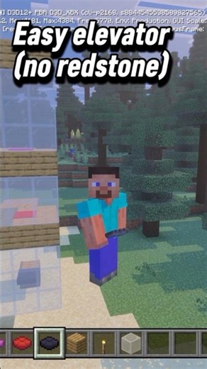 Easiest elevator in Minecraft(No redstone)