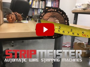 Watch the StripMeister E2000x make easy work of a giant 35kV Primary UD EPR Cable at just under 3inch diameter? Check out the E2000x here: https://tinyurl.com/y73dgq4q | Stripmeister Automatic Wire Stripping Machine