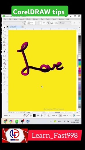 CorelDRAW tips || CorelDRAW tricks #shorts #shortvideo #coreldraw #viral #trending #learn_fast998