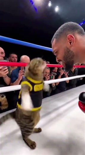 Wait for the knockout 😭🐱 #funny #shorts