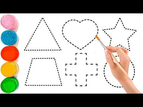 2D Shapes Challenge for Smart Kids🎨| Circle, Star, Oval Learn with Fun Coloring #085