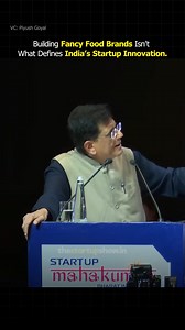 1M views · 12K reactions | Startups need to build India’s future — not just fancy food, but tech like AI and semiconductor chips says Piyush Goyal. . . . #indianstartup #indianstartups #indianstartupnews #indianstartupstories #indianstartupecosystem #indian #indianbusiness #indianbusiness #indianbusinesses #indianbusinessman #indianbusinessnews #indianbusinesswomen | thestartupshow.in | Facebook