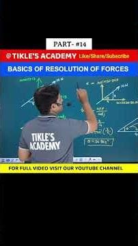 HOW TO RESOLVE INCLINE FORCES (Part 14) | ENGINEERING MECHANICS #shorts #tiklesacademy #engineering