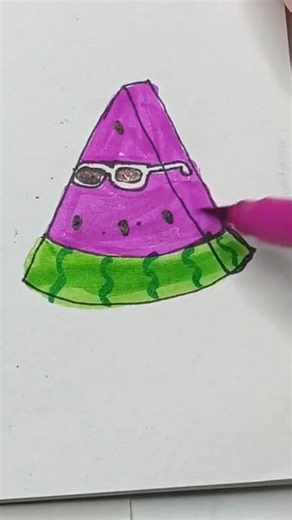 Easy water Watermelon art ideas for kids | watermelon flower #shorts #trending #ytshorts