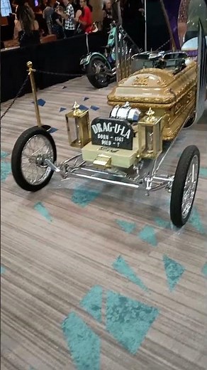 Butch Patrick’s replica of DRAG-U-LA that appeared in The Munsters TV series at #spookyempire
