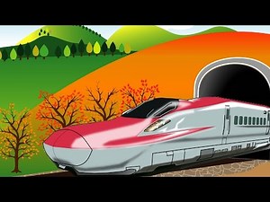 新幹線 通過！いないいないばぁっ★赤ちゃんが笑う！泣きやむ♪乗り物アニメ★Bullet train Animation