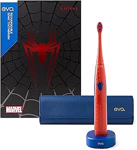 evo SPM-1 Rechargeable Sonic Toothbrush, Marvel Spider-Man, Marvel Comics, Marvel Gifts for Men, Mens Gift Set, Accessories Included - Standard Edition