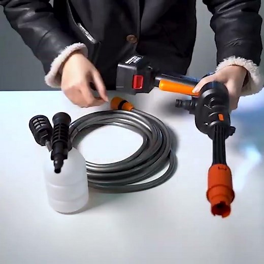 Electric Car Washer Gun 21V Wireless High Pressure Cleaner Foam Nozzle For Auto Cleaning Care