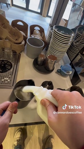 Busy Barista Handling Large Coffee Order