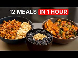 12 Meals in 1 Hour! (High Protein, Plant-Based Meal Prep)