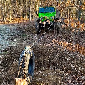 4.1K views · 24 reactions | Stump extraction using harbor freight winch, snatch block, and Jeep | Madden Fuller | Facebook