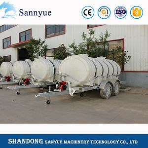 [Hot Item] 2 Axle 4 Wheel Plastic Tank Trailer/Large Capacity Water Tank Trailer