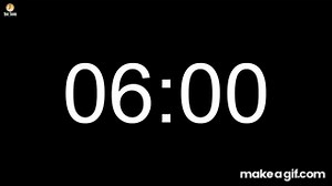 6 minute Countdown timer with alarm (including 5 recipes) on Make a GIF
