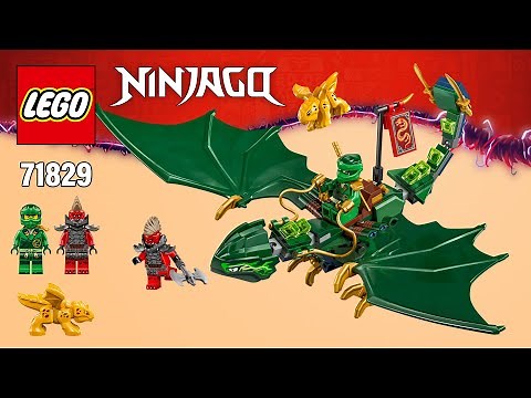 LEGO NINJAGO Lloyd's Green Forest Dragon (71829)[128 pcs] Step-by-Step Building Instructions | TBB