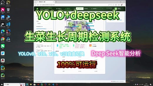 基于深度学习的生菜生长周期识别检测系统（最新web界面 YOLOv8/YOLOv10/YOLOv11/YOLOv12 DeepSeek智能分析  前后端分离）