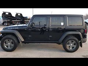 2011 USED JEEP WRANGLER UNLIMITED 4 DOOR RUBICON WALK AROUND REVIEW FOND DU LAC SOLD! 8T126B SUMMIT