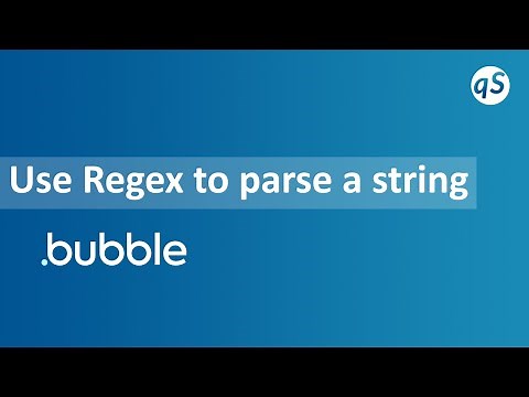 How to use regex in bubble Part 1