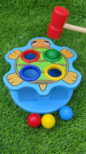 🌟 Calming Turtle Hammer Toy ASMR – Soft Wooden Sounds & Rolling Balls (No Talking)