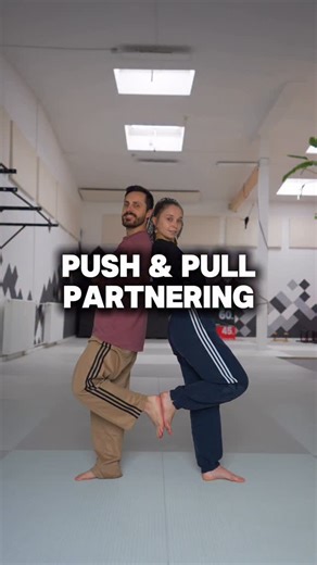 Kenan Dinkelmann on Instagram: "Mini Tutorial for a basic partnering principle: the push and pull. Try it out and tag us! @teodorczyk_oliwia and I recorded this months ago and forgot to post it. #contactimprpvisation"