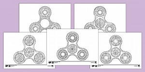 Fidget Spinner Mindfulness Colouring Pages