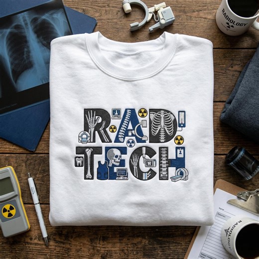 Rad Tech Radiology Embroidered Hoodie, X-ray Technician Gift, Radiologic Tech Sweatshirt, Radiology Department Staff Apparel, Rad Life - Etsy
