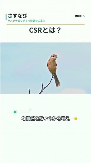 No.0015 CSRとは？ #esg #csr #サステナビリティ