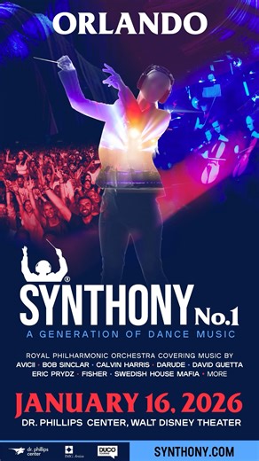 FLORIDA – TICKETS ON SALE NOW!☀️🎶 The global phenomenon SYNTHONY is coming to Orlando this January - and it’s going to be EPIC! 🎧 30 years of dance anthems 🎻 The Royal Philharmonic Orchestra 🔥 DJs, vocalists & breathtaking visuals 🎟️ Grab your tickets now at SYNTHONY.com 📍 Dr Phillips Center – Walt Disney Theater 🗓 Fri, Jan 16, 2026 Don’t miss the show that’s lit up arenas around the world — now it’s Florida’s turn! #synthony #orlando #livemusic #edmclassics #floridaevents #concertvibes #