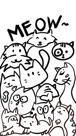 CAT doodle Artwork turns out fine ❤️#cat #doodle #art #cute #digitalart