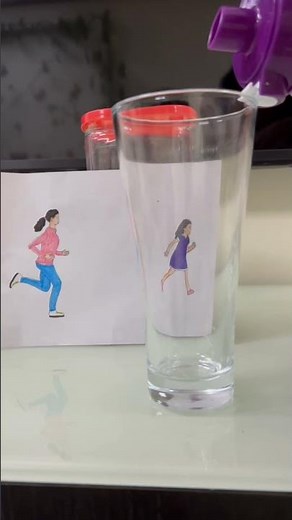 Mirror image | Glass + Water reflection #scienceexperimentfacts #craft #experiment