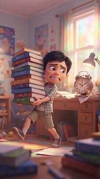 Learn English Through Story 📚 Homework First, Then Play | Easy English Stories For Kids