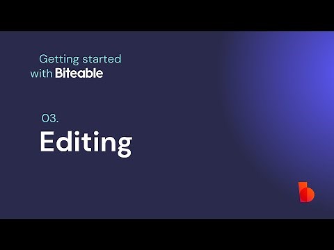 Getting started in Biteable - Editing