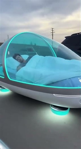 $200k Self-Driving Bed for morning commute or long trips #future #innovation #tech