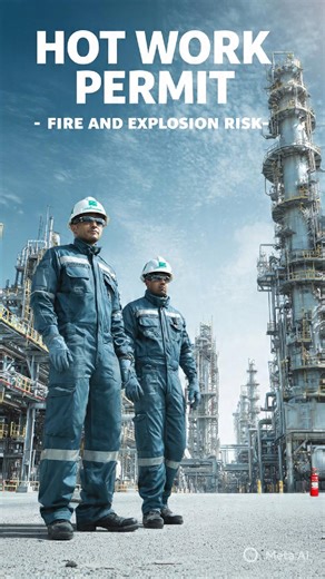🔴 HOT WORK PERMIT (Saudi Aramco) 📘 GI Number GI 2.100 – Permit to Work System 📝 Definition A Hot Work Permit is a written authorization required for any activity that can produce flame, heat, or sparks which may cause fire or explosion, especially in hydrocarbon areas. 🧰 Examples of Hot Work Welding Gas cutting Grinding Torch heating Brazing Use of spark-producing electrical tools ⚠️ Hazards Fire Explosion Burns to personnel Ignition of flammable gases or vapors Damage to equipment and facil