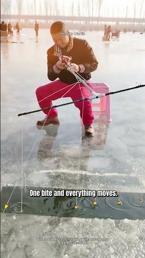 THIS ICE FISHING ROD IS INSANE! #icefishing #winter #fishing #multilinecatch